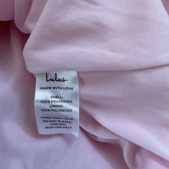 Lulus Regal Cutie Dress Women's XS Light Pink Mini Satin Bubble Hem NWOT - Picture 12 of 12